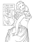 "American Vintage: A Coloring Book Inspired by 1940's Women's Magazines" 48 pages including cover. 8 1/2" x 11"
