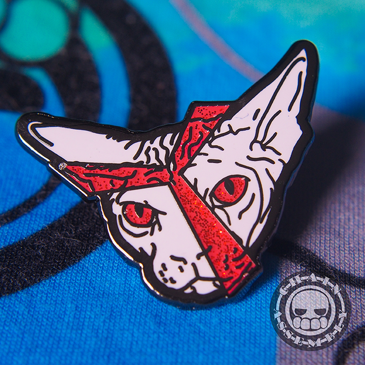 Angry Sphinx Cat Hard Enamel Pin
