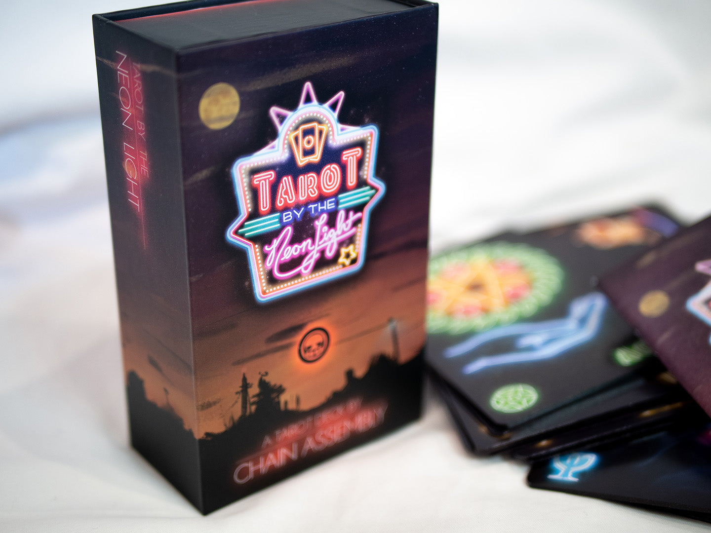 Tarot by the Neon Light - Complete Bundle (Deck + Reading Mat)