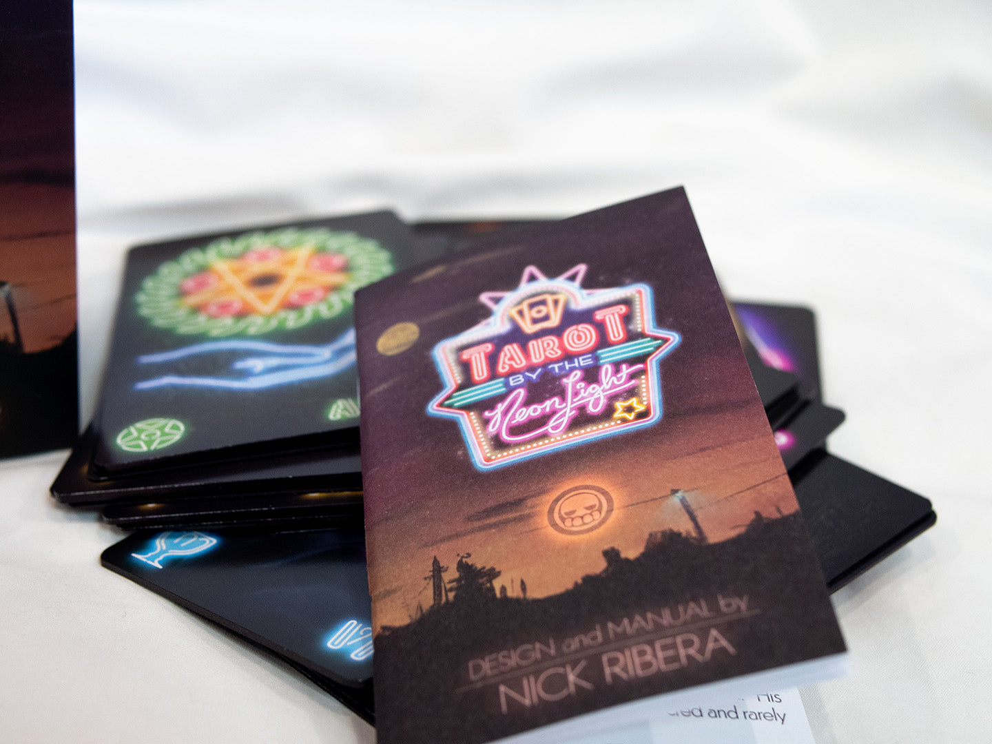 Tarot by the Neon Light - Complete Bundle (Deck + Reading Mat)
