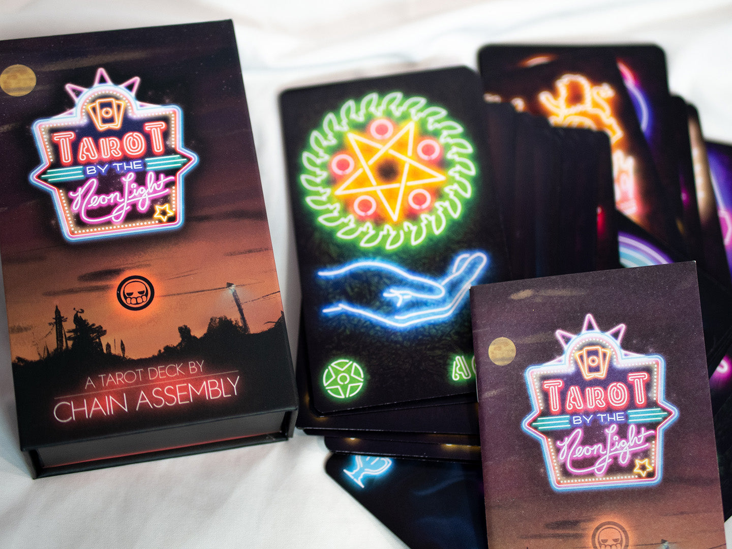 Tarot by the Neon Light - Complete Bundle (Deck + Reading Mat)