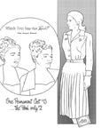 "American Vintage: A Coloring Book Inspired by 1940's Women's Magazines" 48 pages including cover. 8 1/2" x 11"