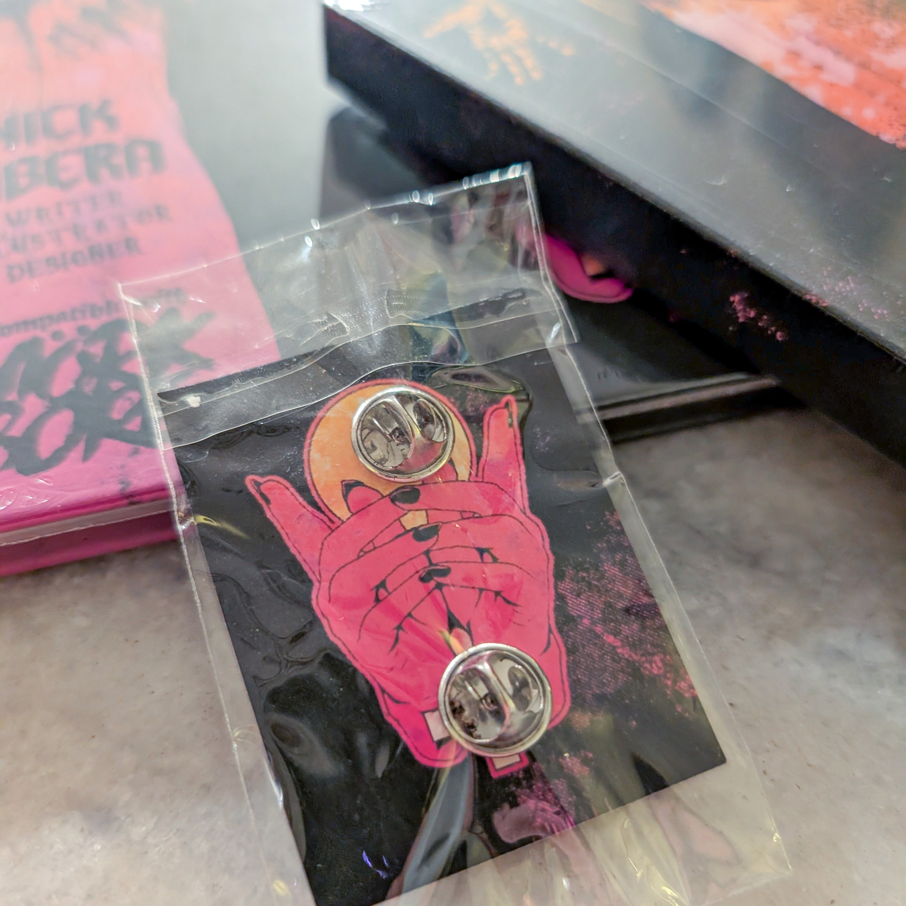 Pilgrimage of the Penitent RPG Bundle – Hardcover Book, Reference Card Deck &amp; Enamel Pin