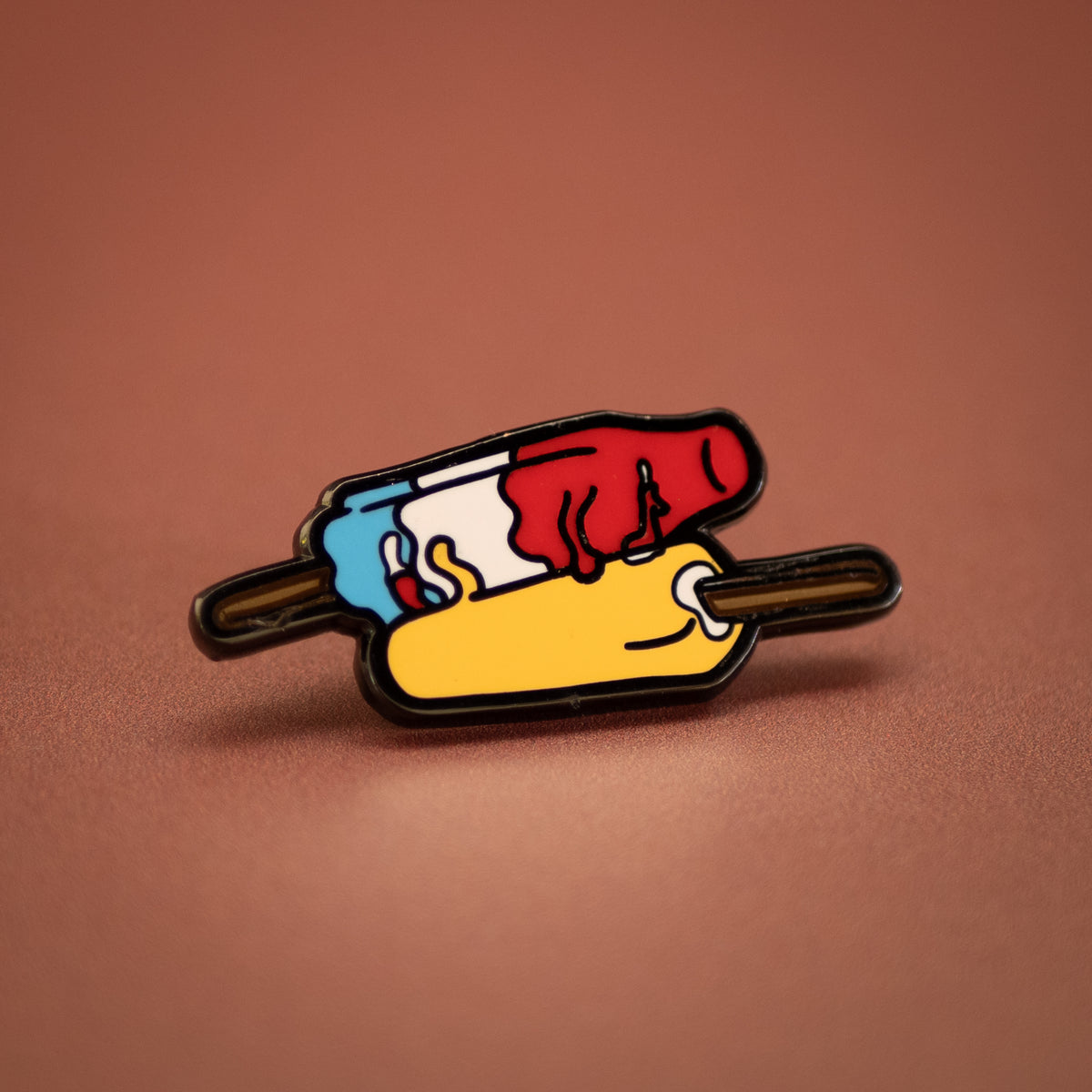 Inappropriate Popsicles Inappropriate Popsicles Hard Enamel Pin – Chain Assembly