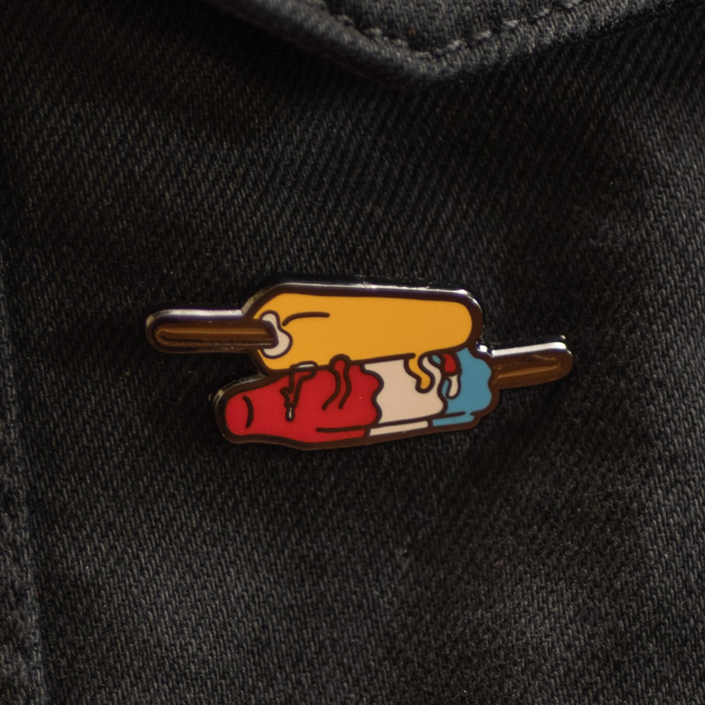 Inappropriate Popsicles Hard Enamel Pin – Chain Assembly