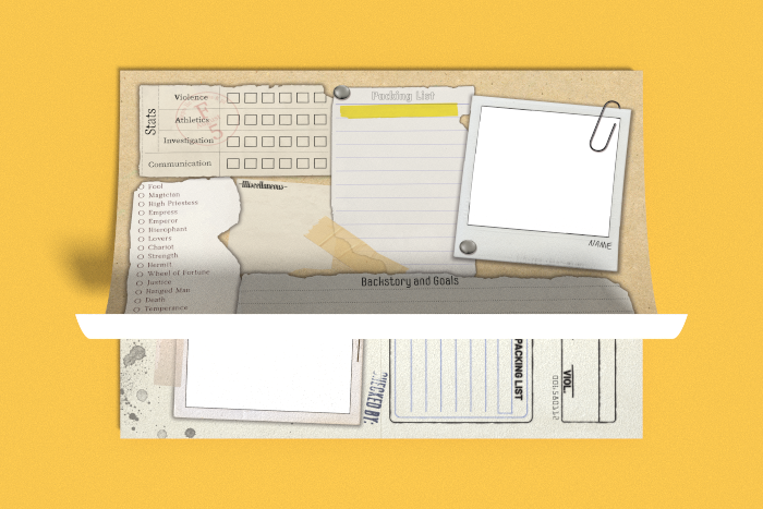 Lies By Omission Character Sheet Pad - Giallo Horror TTRPG Accessory