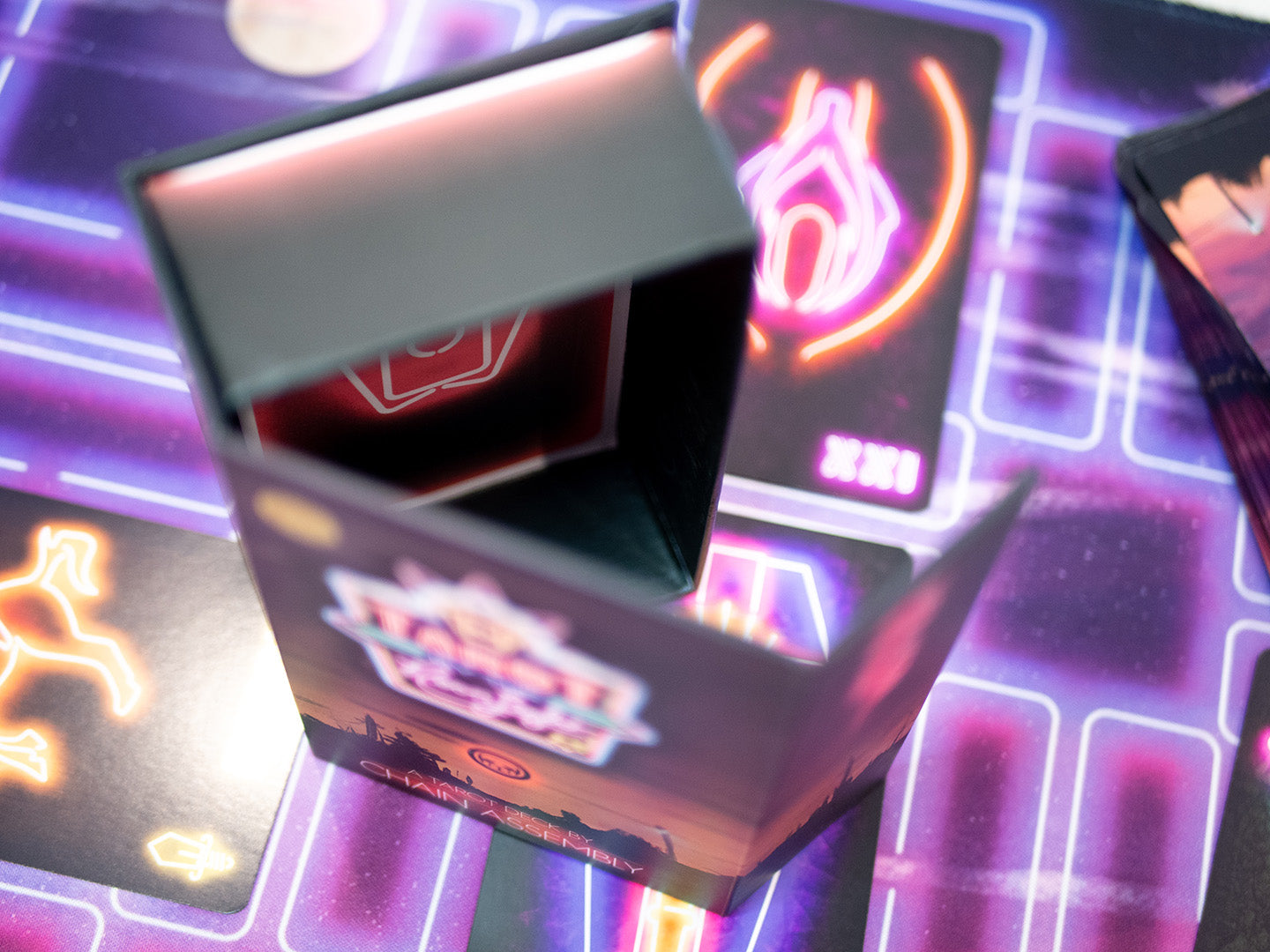 Tarot by the Neon Light - Complete Bundle (Deck + Reading Mat)