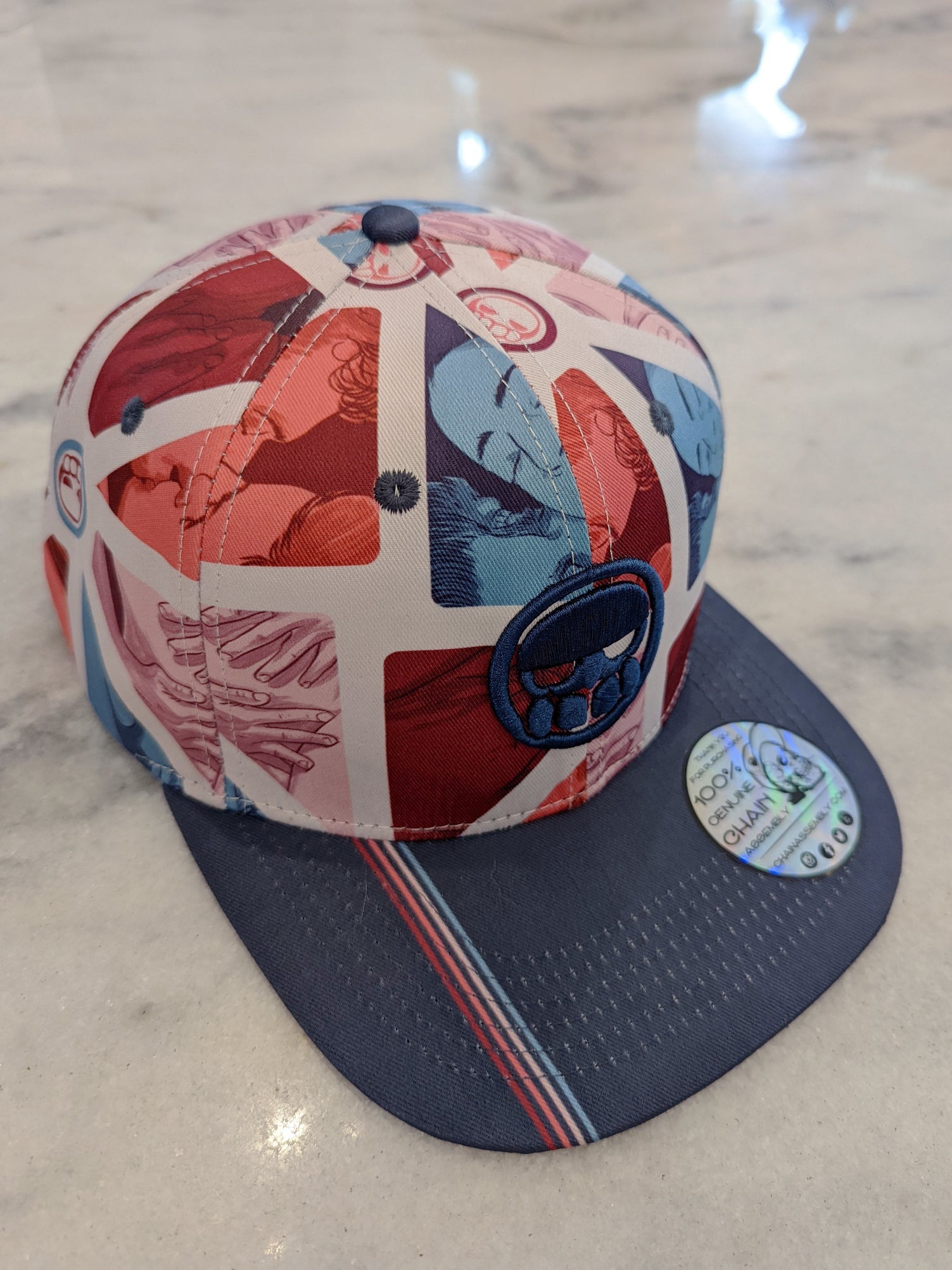 "Satisfy" Limited Edition Sublimated 6-panel Flat Bill Hat