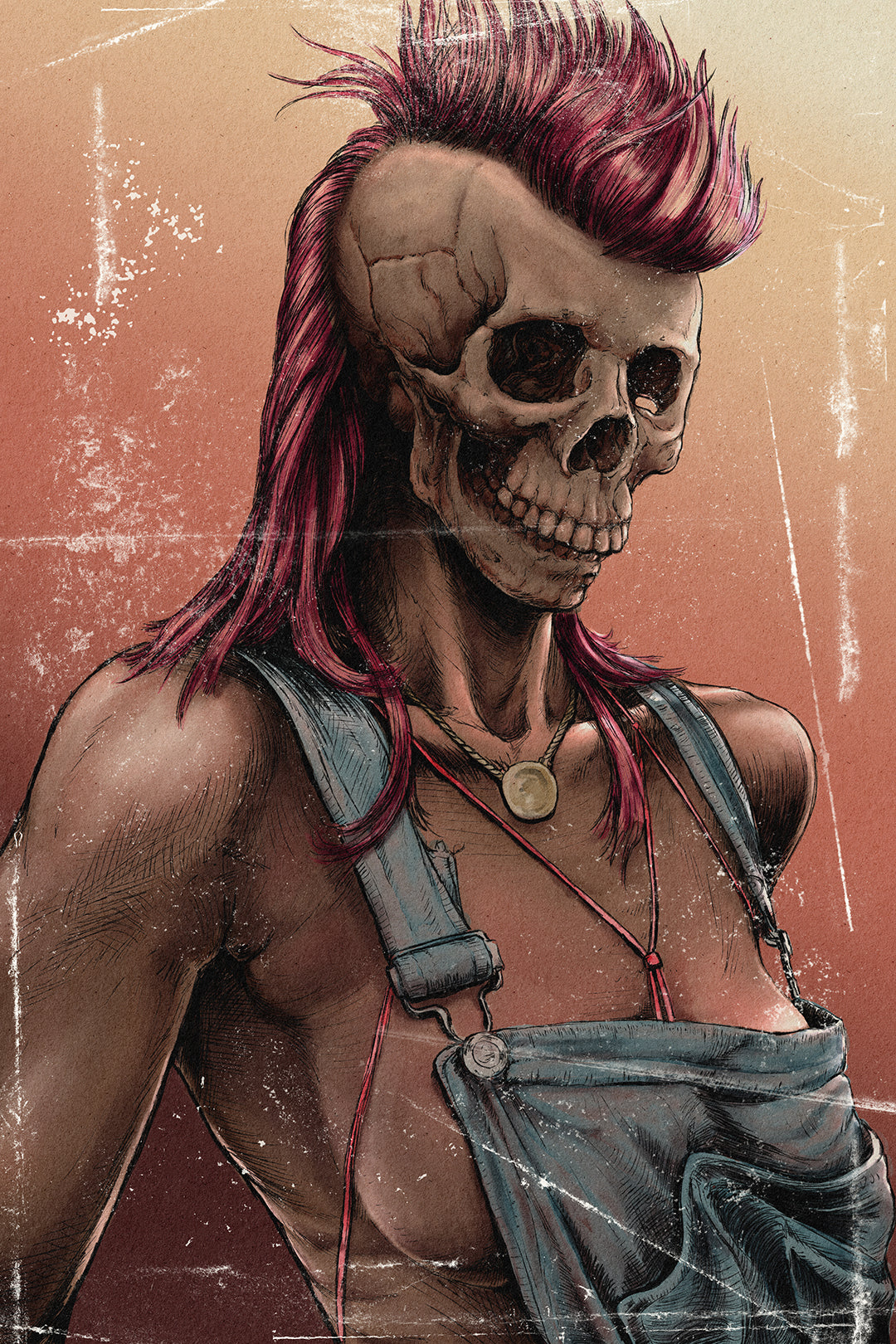 &quot;Skull Woman 16&quot; 12x18 Matte Giclée Print